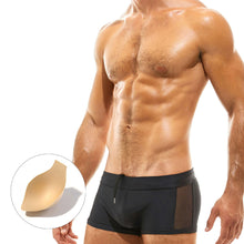 UXH Men's Transparent Mesh Swim Trunk Beach Pants with Push-up Pad