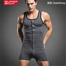 Super Body Cotton Undershirt Bodysuit for Men