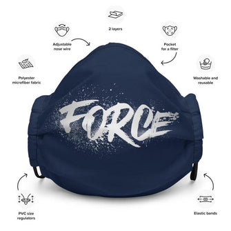 FORCE Premium face mask (Navy) - Billyforce Shop