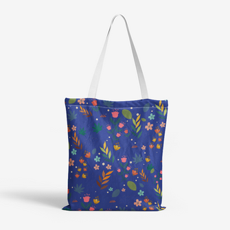 Heavy Duty and Strong Natural Canvas Floral Tote Bag - Billyforce Shop