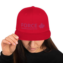 FORCE 3D Puff Embroidery Snapback Hat Red - Billyforce Shop