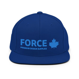 FORCE 3D Puff Embroidery Snapback Hat Royal Blue - Billyforce Shop