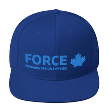 FORCE 3D Puff Embroidery Snapback Hat Royal Blue - Billyforce Shop
