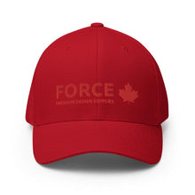 FORCE Structured Twill 3D Puff Embroidery Baseball Cap - Red - Billyforce Shop