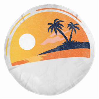 Tropical Sunset - Rounded Beach Towels - Billyforce Shop