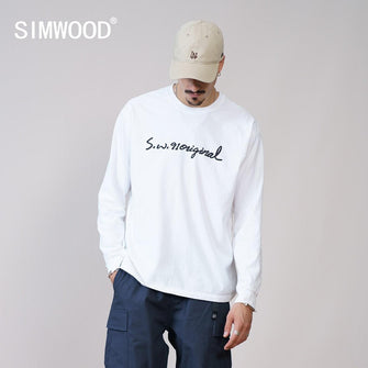 SIMWOOD New Letter Print Long Sleeve Pullover (Plus Size) - Billyforce Shop